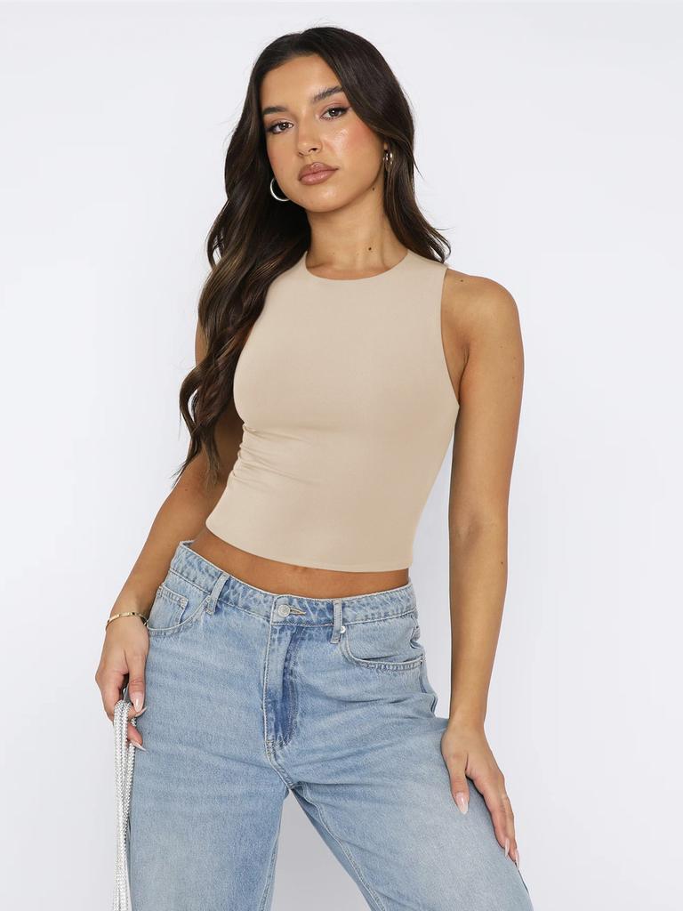 Y2k Sexy Crop Top With Nylon Fabric For Streetwear Girls