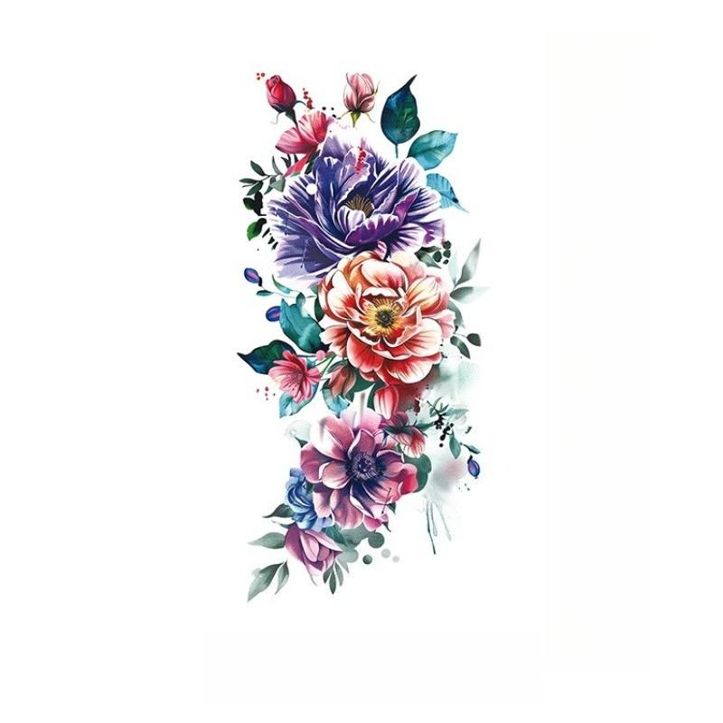 

Disposable Waterproof Tattoo Sticker, Large Image Simulation, Forearm Flower Arm Temporary Tattoo Sticker