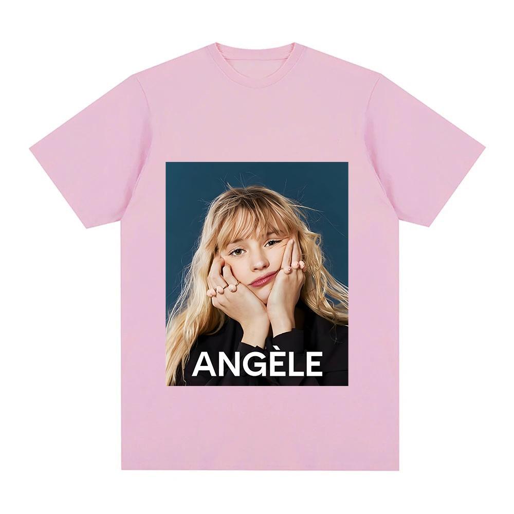 T-shirt Angele Van Laeken Stampa Grafica Top Estivi Classici Abbigliamento Comodo Cotone Girocollo Magliette
