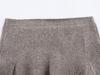Grey Ribbed Lace-Trim Knit Jacket & High-Waisted Skirt - Women's Autumn/Winter European & American Style