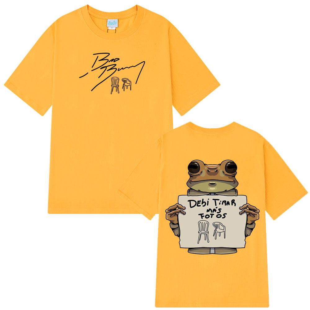 Singer Bad Bunny DTMF Album Graphic 100Cotton Shirt Men Retro Fashion 2026 New Summer Hip Hop Unisex Short Sleeve Loose Tshirt