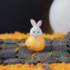 Cartoon Bunny Ornaments Micro Landscape Moon Cake Model Cute Rabbit Figurines  Home Decor