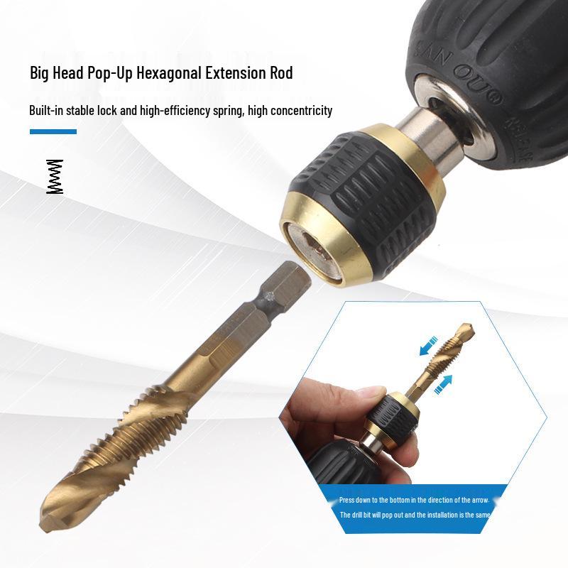 Magnetic 6.35mm Hex Self-Locking Extension Rod for Electric Drill