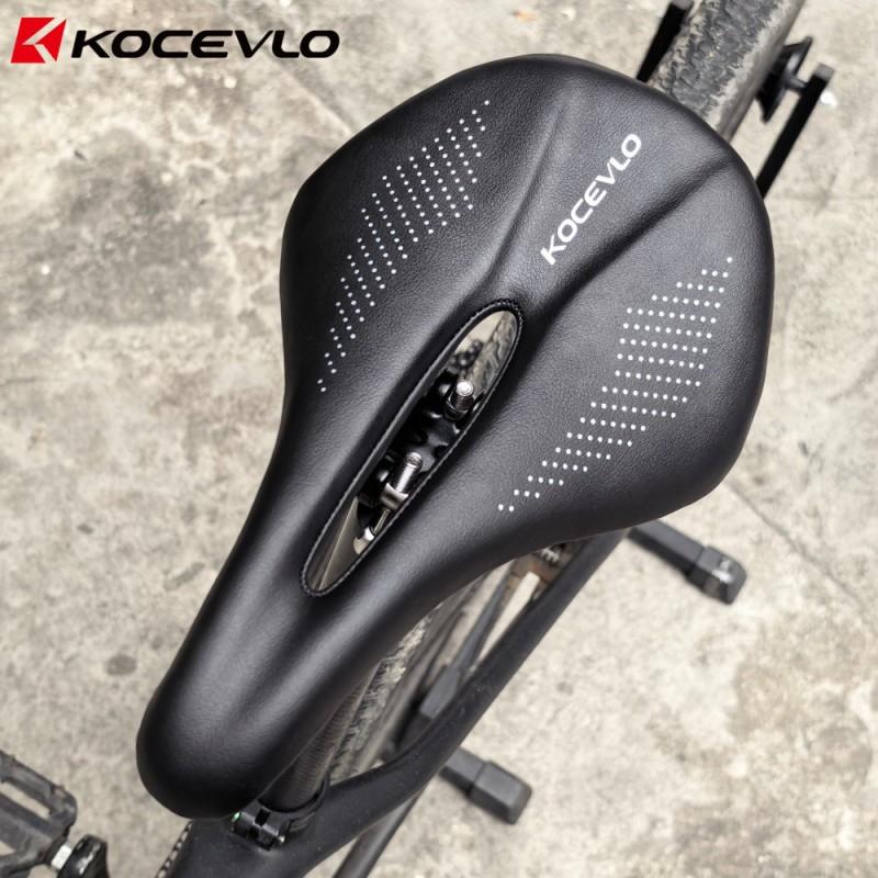 KOCEVLO Hollow Breathable Bike Saddle Road Mountain Bikes Waterproof Shock Absorbing Seat