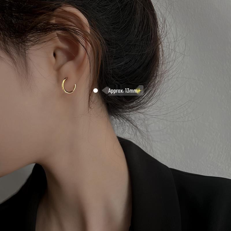Elegant Thin Hoop Earrings for Women - Minimalist, Versatile, High-End Style