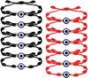 12pcs Lovers Lucky Red Black String Bracelets for Lovers Protection Amulet Friendship Braid Rope Wristband Jewelry Bracelet Gift