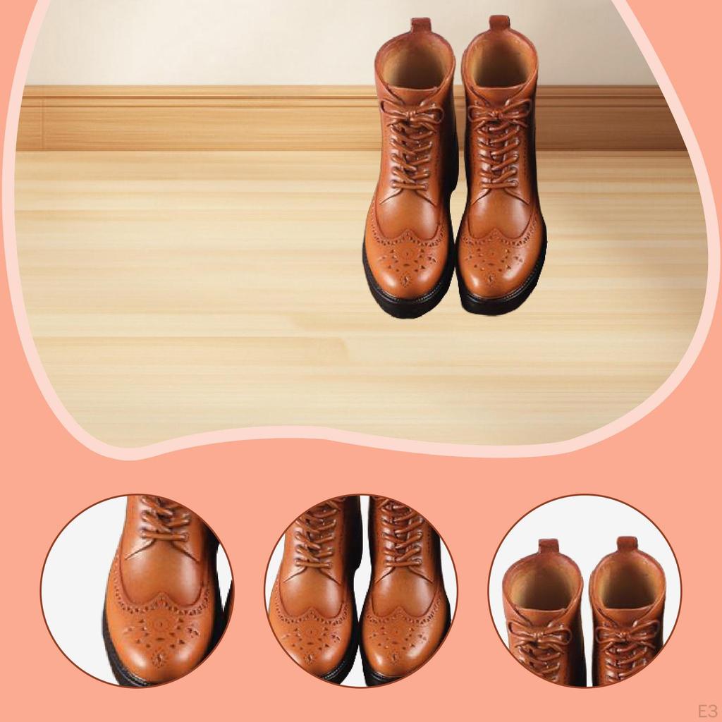 1/6 Figure Boots, Male Action Shoes, Costume Accessories, PVC for 12 Inch Figures, Fan