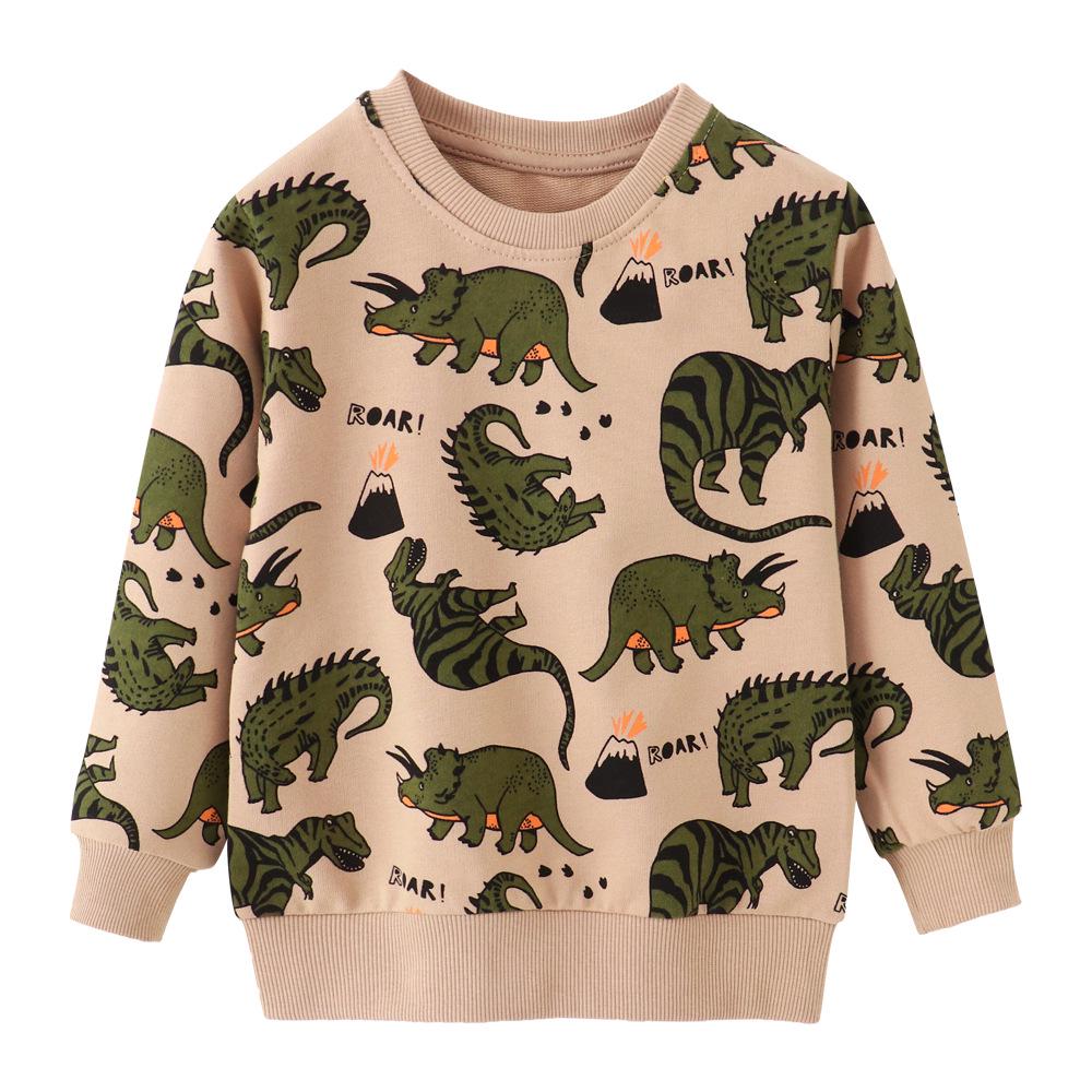 Unisex Kids Cartoon Knit Terry Hoodie - Long Sleeve, European & American Autumn Style 90 cm