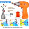 Educational Toys Building Blocks, 244 Pieces Electric Screwdriver DIY Building Toys for Boys and Girls, Educational Construction Building kit for