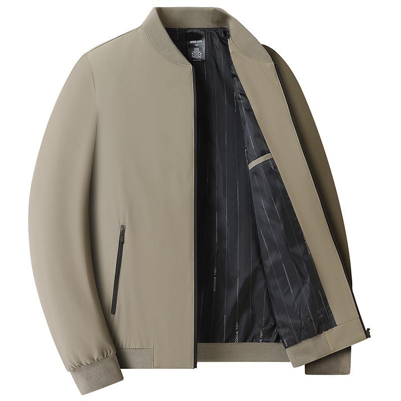 New Spring and Autumn Men's Old Baseball Collar Jacket Dad Jacket Commuter Business Jacket Men