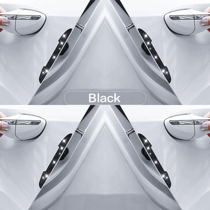 Car Door Edge Diamond Anti Scratch Protection Strips Rearview Mirror Anti-collision Sticker Bumper Scuff Stonego Plate