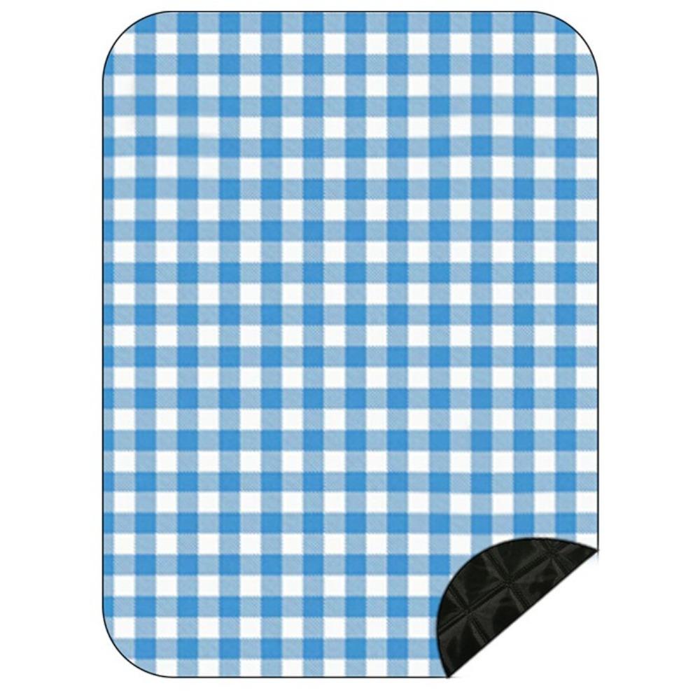 

Gingham Checkered Picnic Blanket Waterproof Outdoor Camping Mat Foldable Travel Beach Cloth Camping Equipment 150x200cm синій