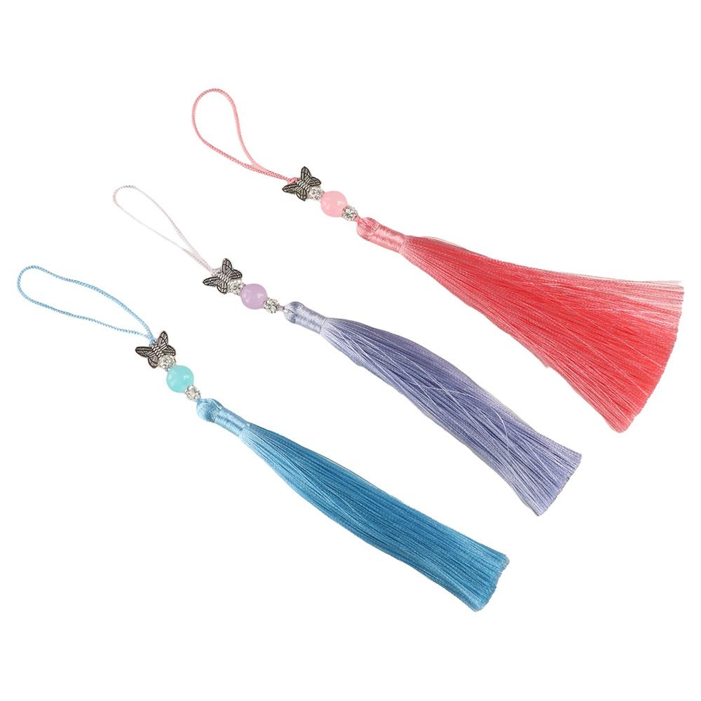 Lucky Bookmark Tassels DIY Crafts Phone Pendant Chain Fashion Tassel Car Keyring  Gift