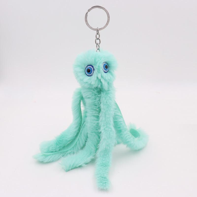New Creative Octopus Fur Ball Keychain Cute Octopus Marine Life Plush Doll Bag Pendant Accessories
