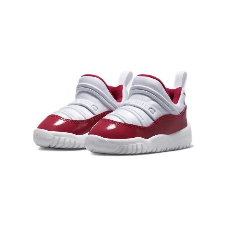 Air Jordan 11 Retro Little Flex TD Cherry Baby-Sneakers Weiß Schwarz Varsity-Rot BQ7102-116