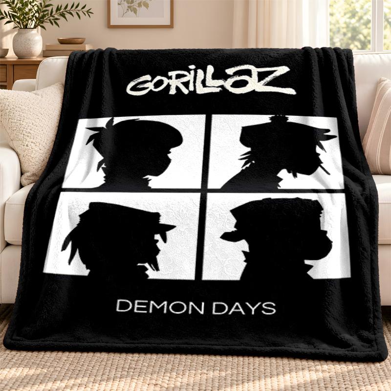 Gorillaz blanket Flannel Blanket Soft Cozy Plush Throw for Sofa Bed Lightweight Home Decoration Outdoor camping