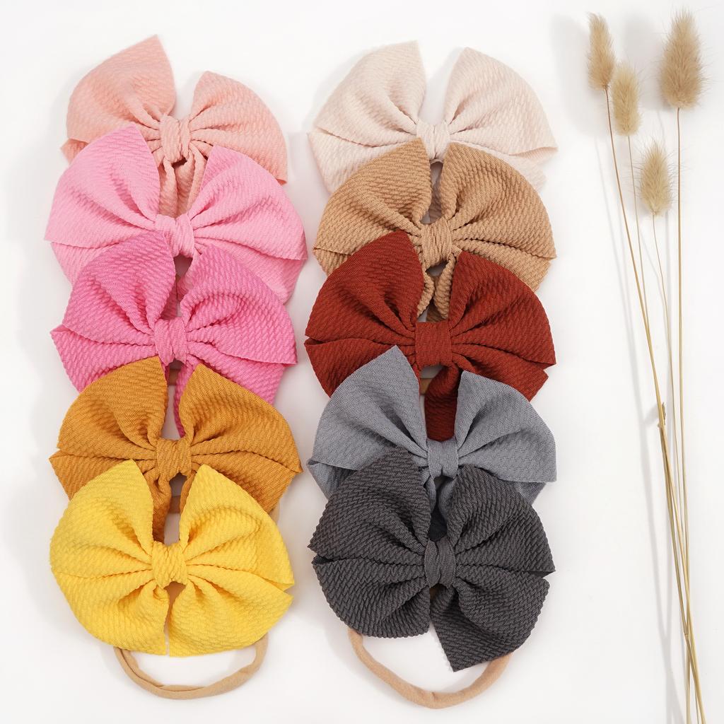 10PCS Baby Headbands Nylon Hairbands Hair Bows Elastics Bands for Girls Newborn Infant Toddler Children Hair Accessories