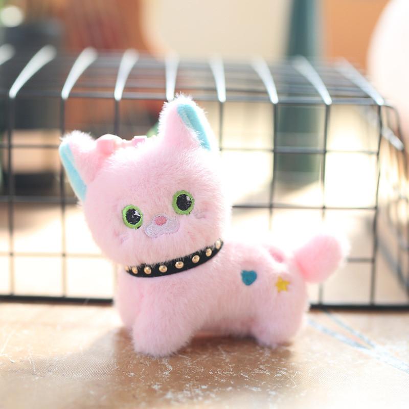 Cute Mini Cat Plush Keychain Backpack Charm Pp Cotton Stuffed Toy Girls Gift