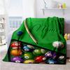 Billiards Customize Text Blanket Throw Personalized Blanket Soft & Cozy Perfect for Sofa Bed Office Chair Nap All-Season Use