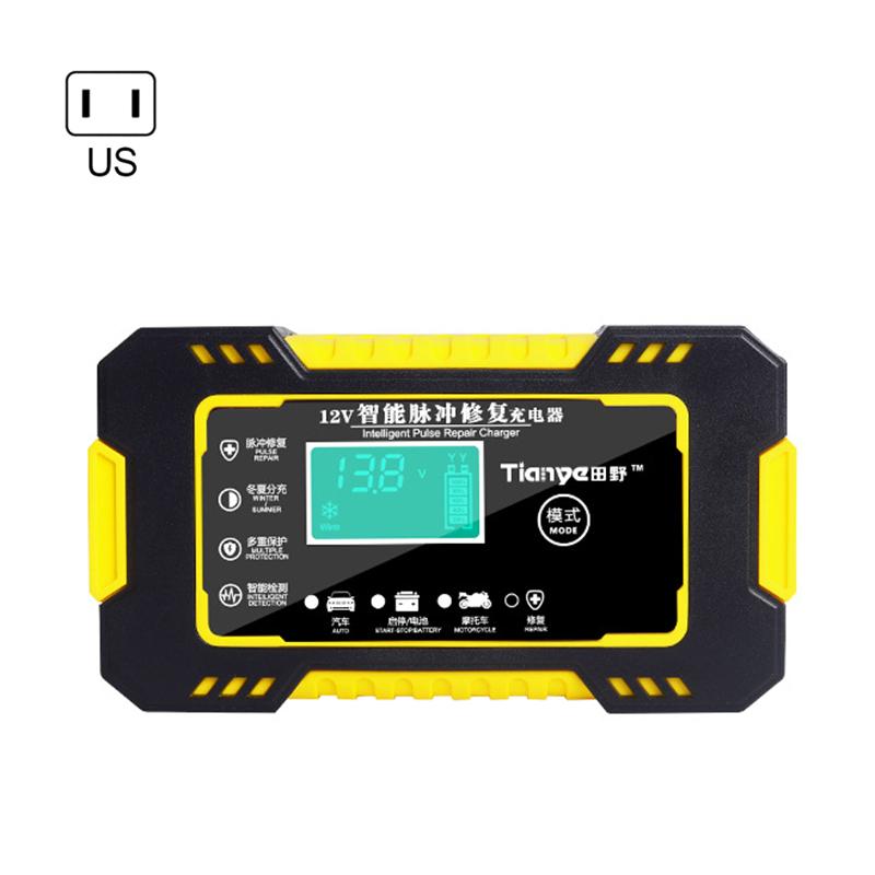 

Car Battery Charger 6A 12V Car Motorcycle Battery Charging Device Lead-acid Battery Smart Repair LCD Display