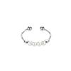 925 Silver-Plated Pearl Index Finger Ring: Elegant Open Design for Women