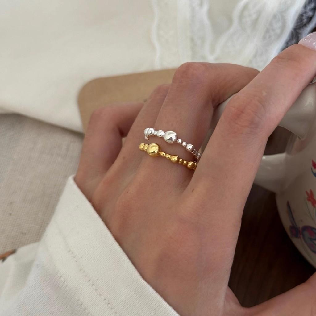 Adjustable Sleek Geometric Wave Ring For Women Stylish S925 Silver Plated Everyday Accessory