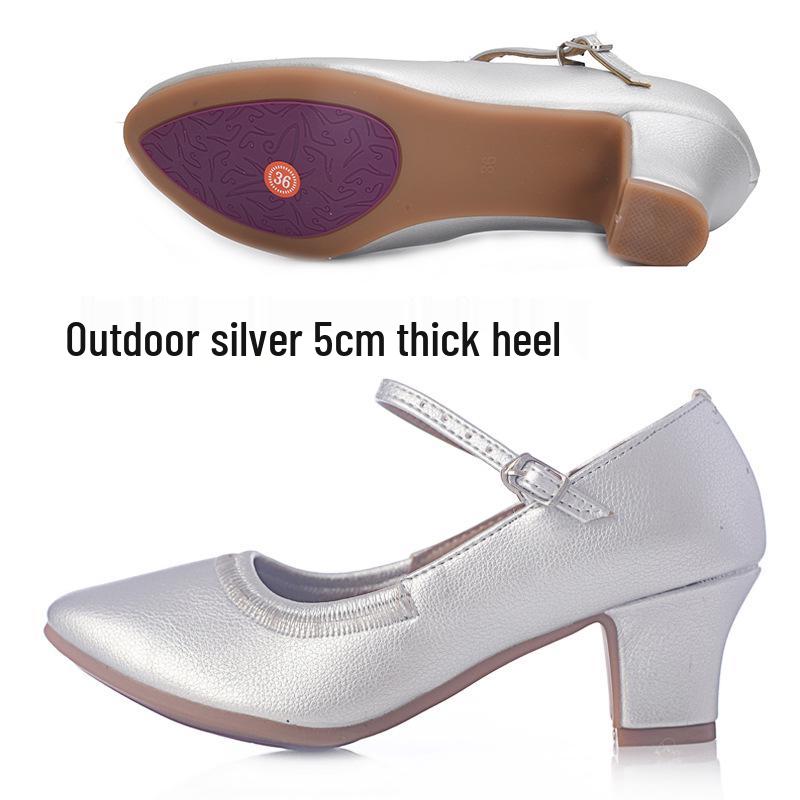 Women's Soft Sole Ballroom & Square Dance Shoes - Ox Tendon Sole for Modern Latin and Waltz.