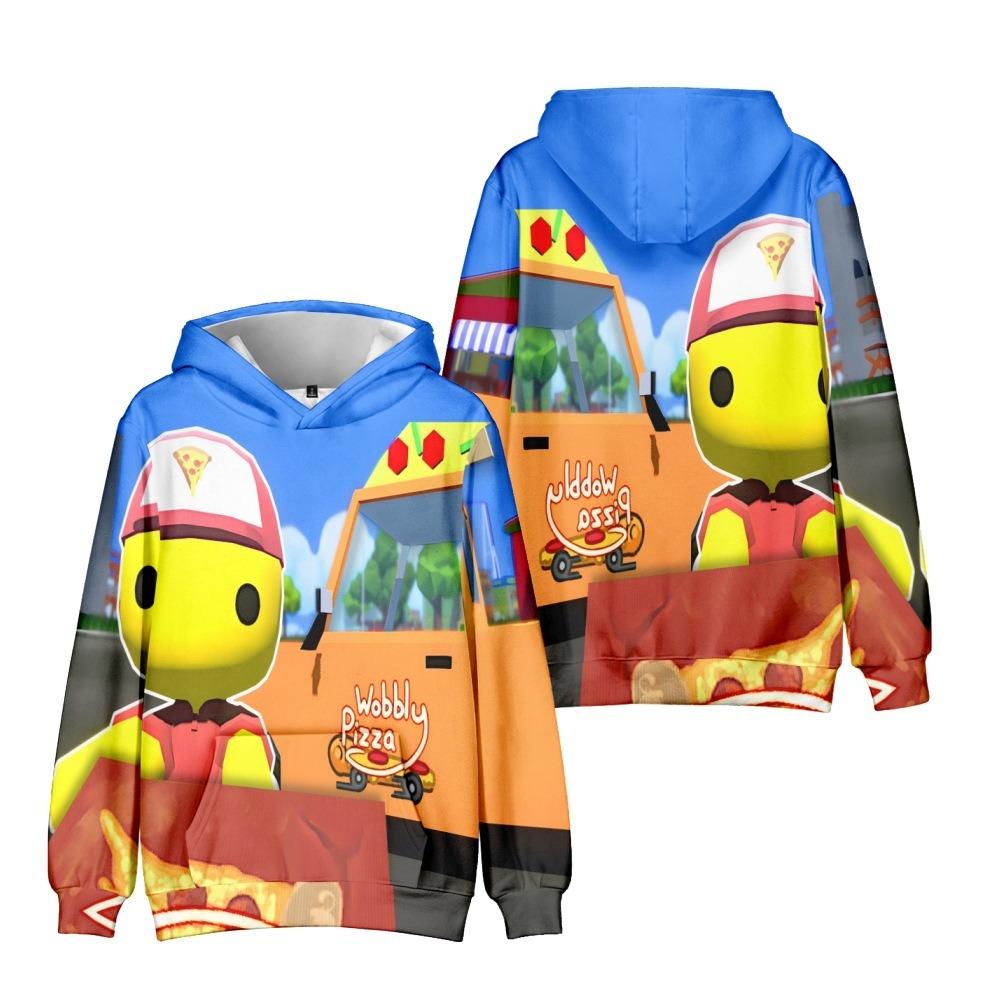 21 Kolorów Jesienna Moda Wobbly Life Kreskówkowy Nadruk Bluzy Casual Długi Rękaw Unisex Pulowery Streetwear Śmieszne Ubrania