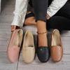 Women's Laser Stitched Flat Loafers, Plus Size Slip On Closed Toe Casual Daily All Match Comfortable Footwear