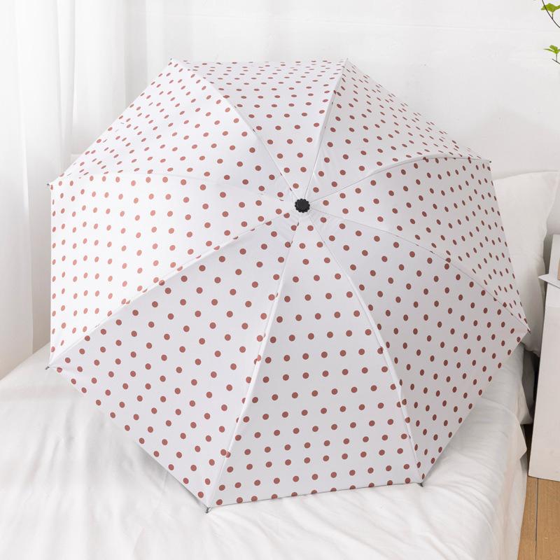 Jednoduchý a elegantní černobílý skládací deštník s vlnkovým vzorem, mini slunečník, plně automatický deštník, UV slunečník