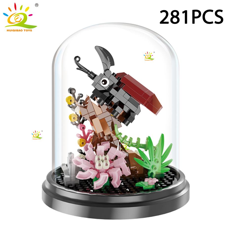 Moc Insect Flower Model Building Block Butterfly Plant Decoration City Construction Toy Kids Adult DIY Romantic Gift