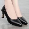 Damen High Heels, Eleganter und Göttinnenhafter Stil, Herbst- und Frühlingstil, Vielseitige Mittelhohe Schuhe aus Weichem Leder