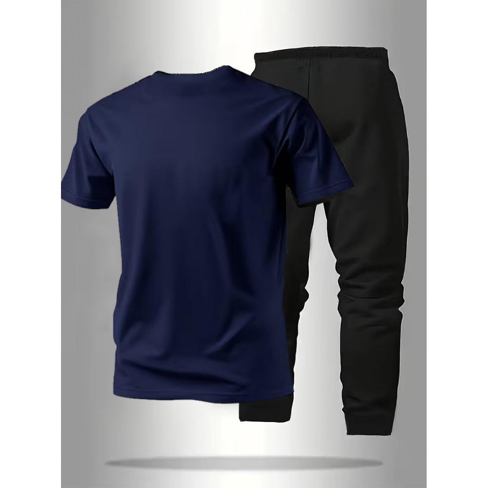 Men's Summer Short Sleeved Set, Casual Sportswear Set, Comfortable and Soft Fabric, Fashionable Style