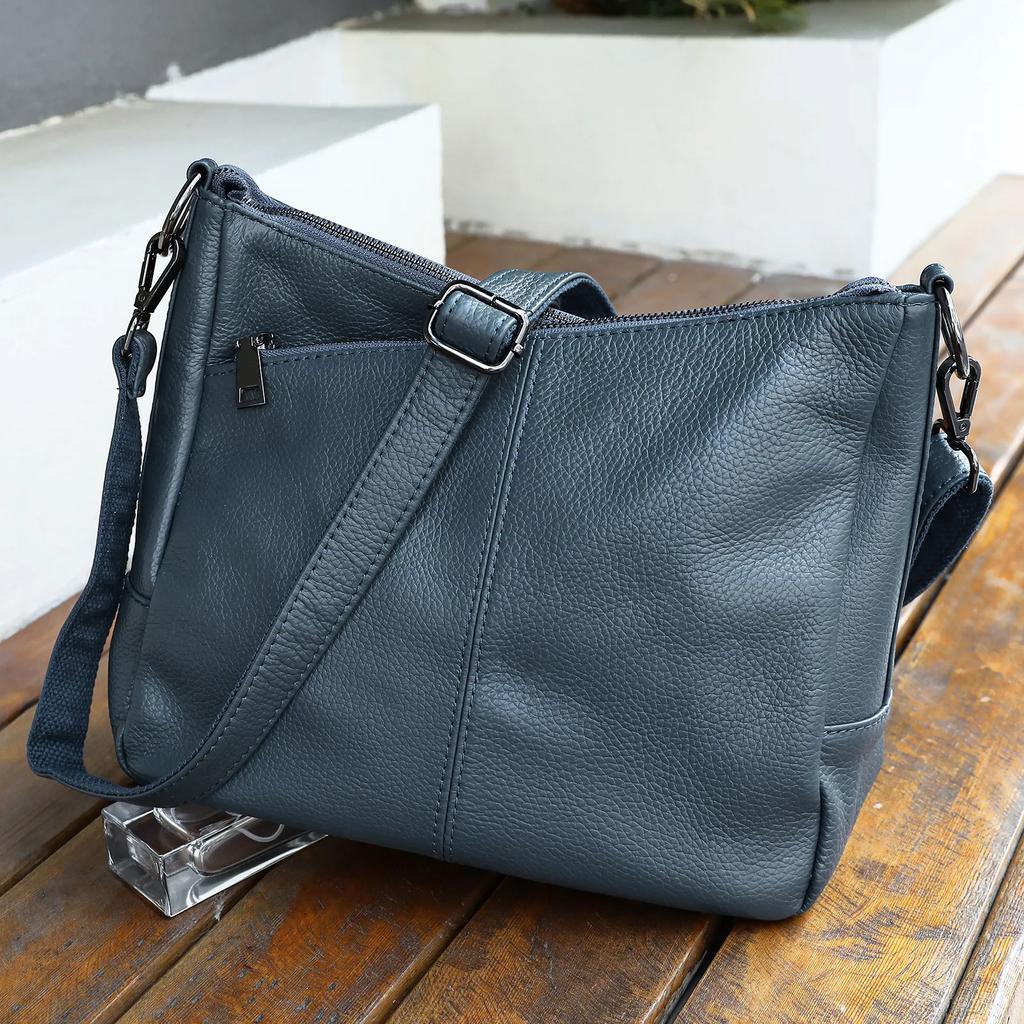 2026 New Women's Genuine Soft Cow Leather Crossbody & Cvertible Shoulder Bag - Spacious & Effortless Quality Bag for Commuting