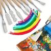 10Pcs/Set Painting Knives with Wood Grip Handle Stainless Steel Palette Knife Set Oil Painting Metal Knives Color Mixing Scraper