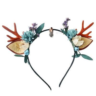 Cute Costume Branch Flower For Female Make Up Women Hair Band Antlers Headband Korean Style Head Hoop Hair Accessories