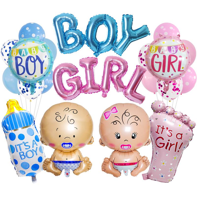 Niebieski Zestaw Balonów Foliowych w Kształcie Butelki na Mleko na Baby Shower - Dekoracja na Uniwersalne Świętowanie