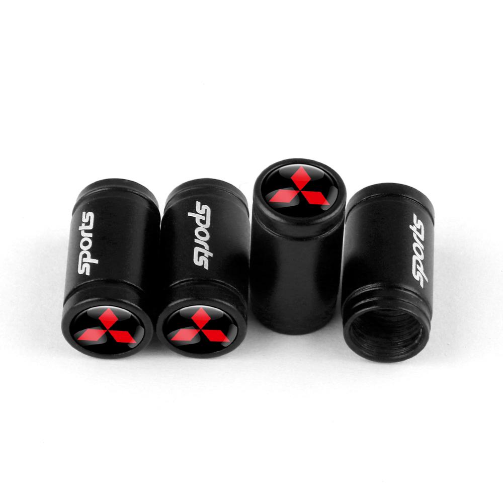 

4PCS Car Valve Cap Tires Wheels Dust Covers Car Styling For Mitsubishi Ralliart Space Star Lancer Outlander Xl Eclipse Cross Asx