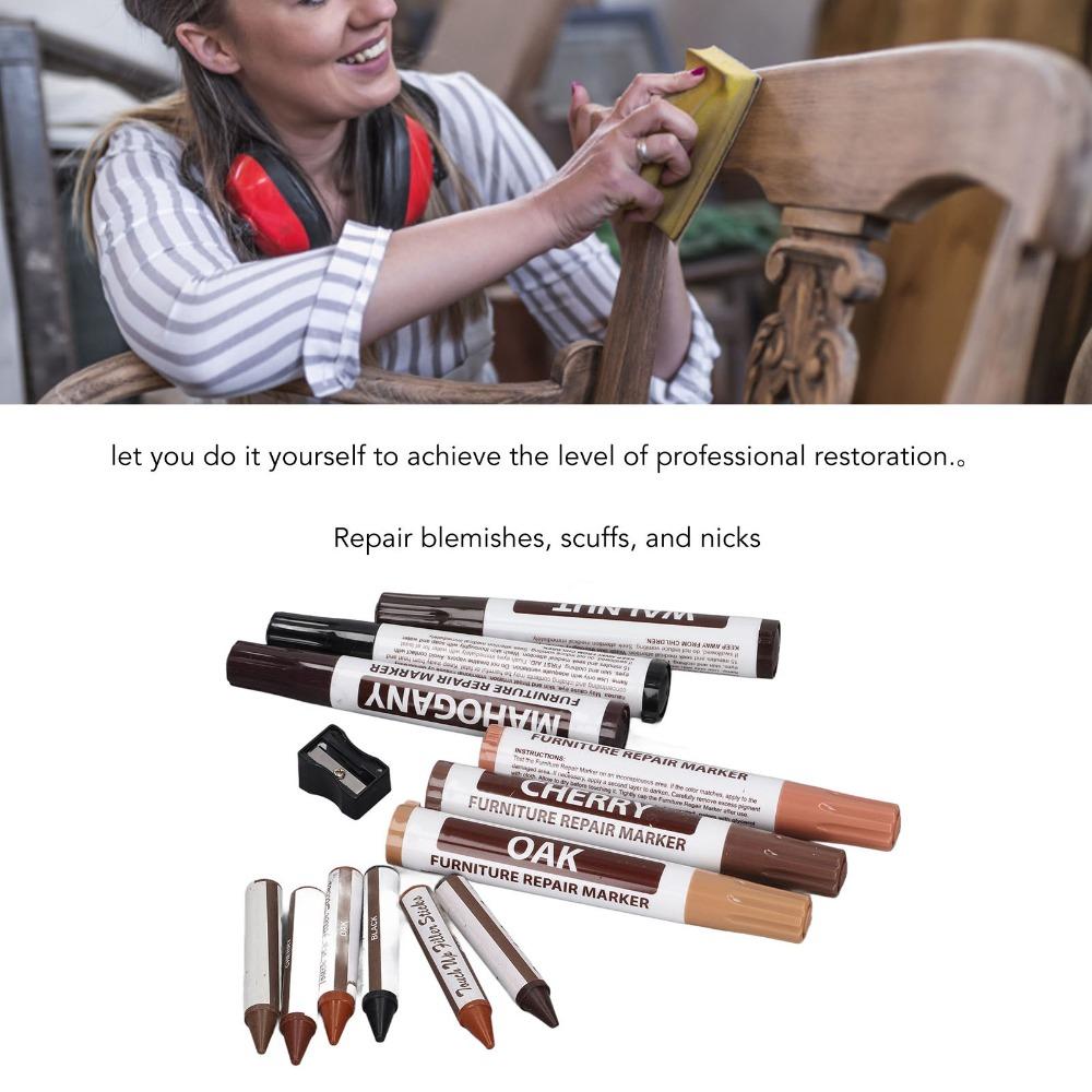 13PCS Multi Tone Assortment Wood Furniture Repair Pen Scratch Concealing