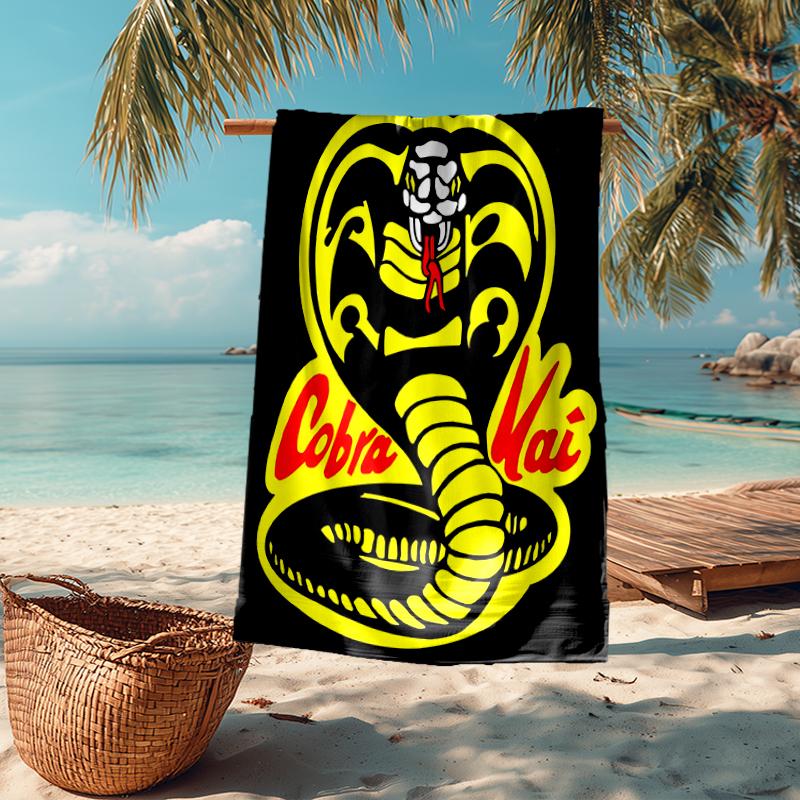 Cobra Kai Fashion Beach Towel: Ideal for Summer Adventures Soft, absorbent and quick drying suitable for swimming and bathing