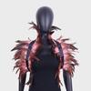 Halloween Feather Shawl Wristlet Set Feather Shawl Punk Feather Party Holiday Dress Up Cosplay Costumes Poncho for Women and Men