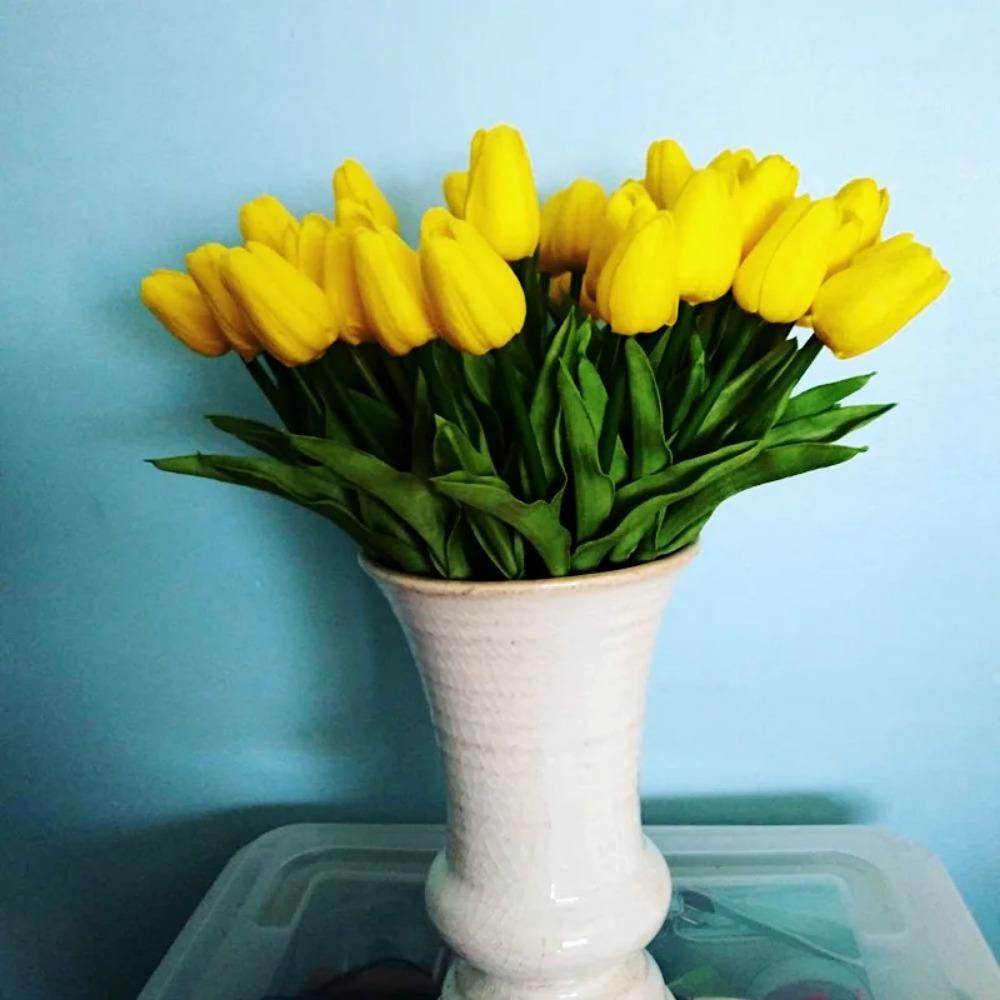 3/5/10/15/20pcs Tulips Artificial Flowers Real Touch Flower Bouquet Tulips Fake Flower for Wedding Home Decoration