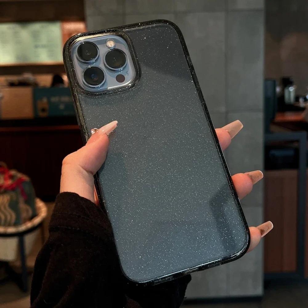 Lyxigt Genomskinligt Glittrigt Fodral För iPhone 17Air 15 11 12 13 14 16 Pro Max Xs XR Max Plus Mini SE 2020 Mjukt Genomskinligt Skydd