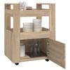 Kitchen Trolley Sonoma Oak Finish 60 X 45 X 80 Cm Engineered Wood