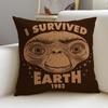 Cushion Cover Cushion Cover Pillowcase, Anti-Mite Invisible Zipper, Linen Sofa Cushion E-E.T. The Extra-Terrestrial
