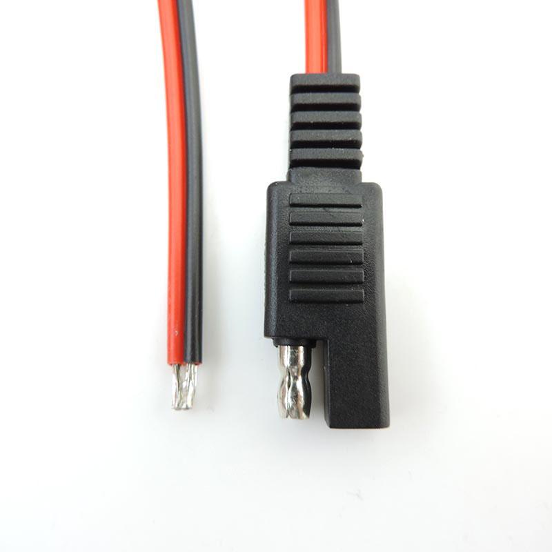 2 pin 30CM 10A 18AWG SAE napájecí kabel konektoru Automobilový prodlužovací kabel SAE měděný kabel Rychlé odpojení Solární panel Kabel kabelu