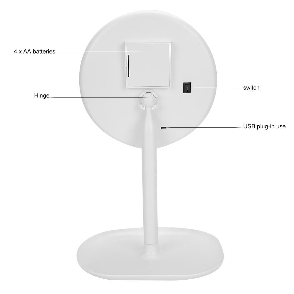Makeup Mirror 10X Magnification LED Induction Portable Vanity Mirror for Home Dormitory