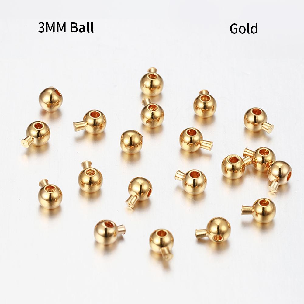 10-20pcs Clasp Metal Crimp End Beads Gold Color Bead Button Clasps for DIY Jewelry Making Findings Components Handmade Wholesale