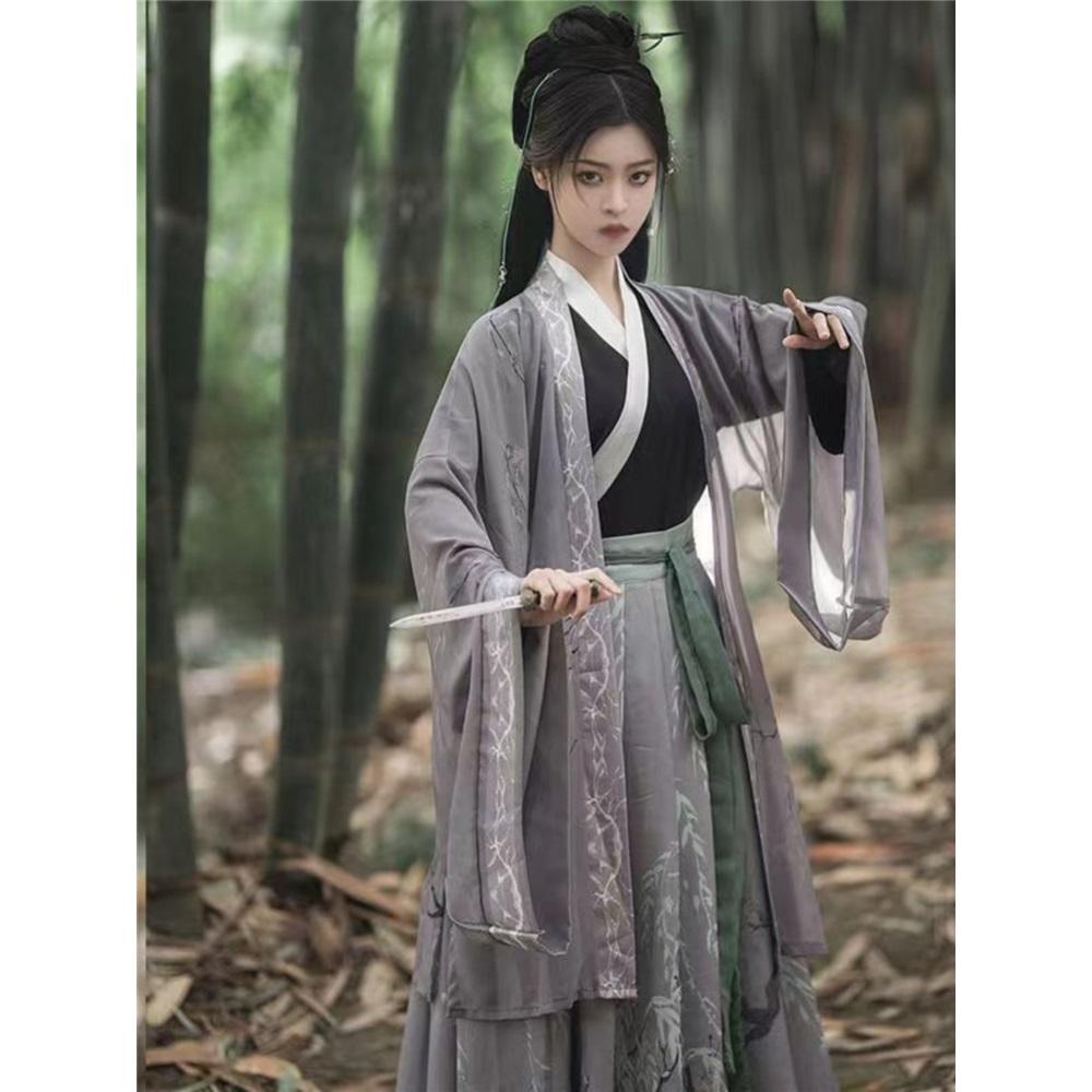 Erwachsenen Hanfu für Männer und Frauen. Chinesischer Stil der Wei- und Jin-Dynastien Einteiliger Rock