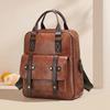 Vintage PU-Rucksack für Damen mit verstellbaren Trägern und Frontklappendesign Klassische Schultasche für Arbeit und täglichen Gebrauch